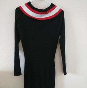 Ribbed Black Sweater Dress NWOT